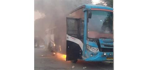 Gurugram To Bihar Bus Catches Fire Near Gorakhpur Passengers Sustain