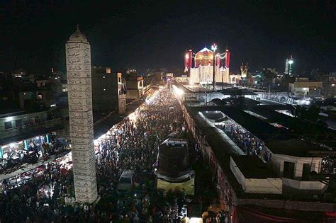 An Illuminated View Of Shrine Of Hazrat Lal Shahbaz Qalandar Decorated