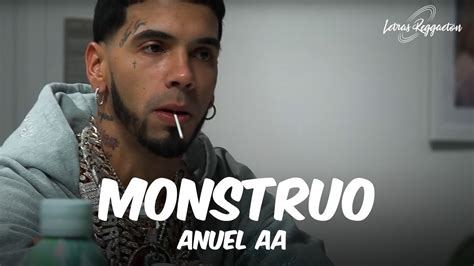 MONSTRUO ANUEL AA Letra Lyric YouTube