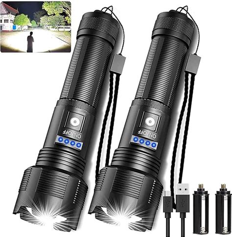 Amazon Hoxida Rechargeable Led Tactical Flashlights High Lumens