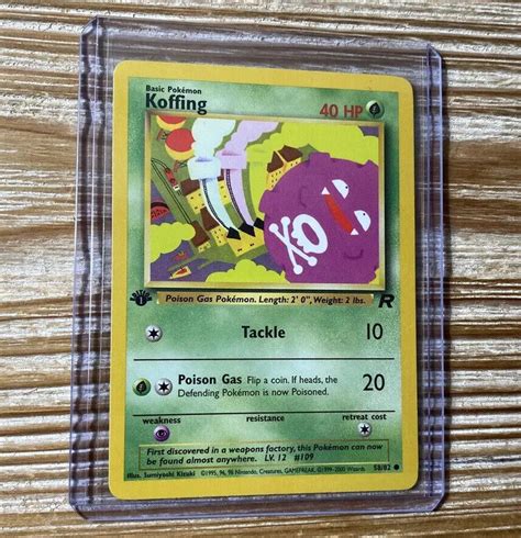 Koffing St Edition Pokemon Card Team Rocket Lp Nm Ebay