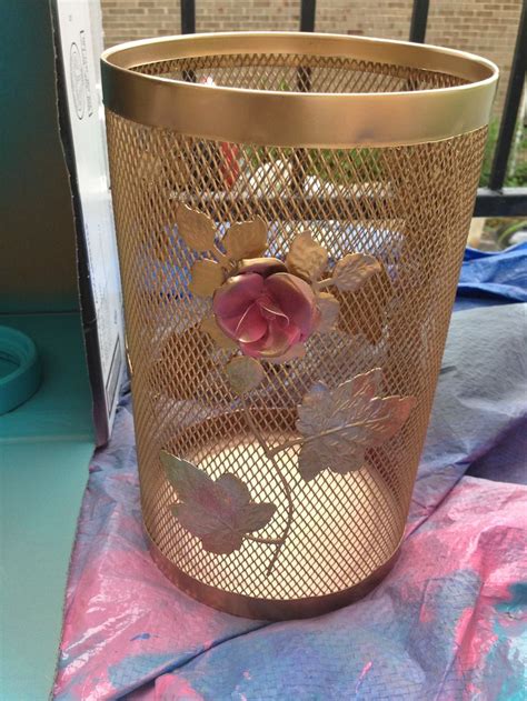 Revamped Vintage Wire Wastebasket