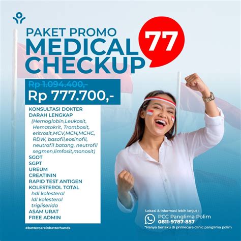 Paket Promo Medical Check Up Special 77 Primecare Clinic