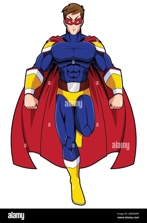 Superhero Mascot Flying Stock Vector Image And Art Alamy