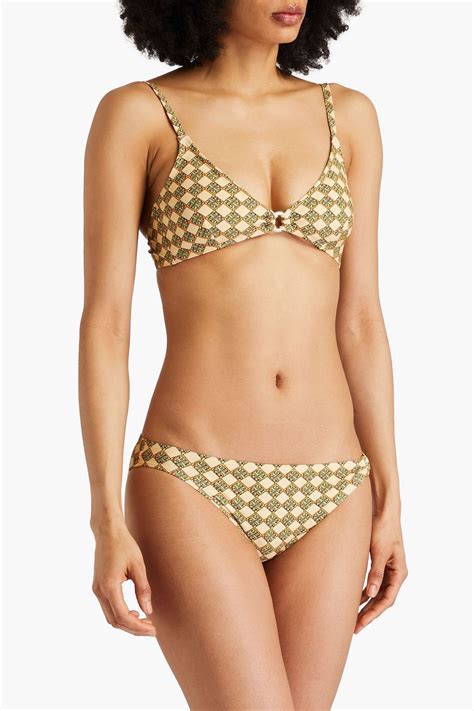 TORY BURCH Printed Low Rise Bikini Briefs THE OUTNET