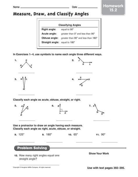 Free Measuring And Classifying Angles Worksheet Download Free Measuring And Classifying Angles