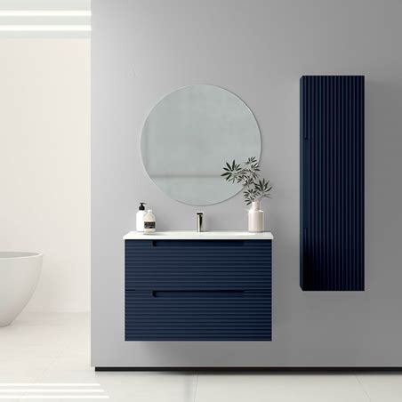 Mueble de baño suspendido navy con 2 cajones Modelo Kyoto