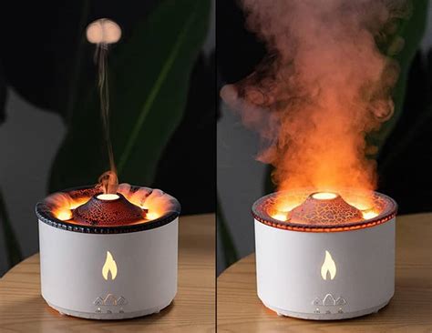 Volcano Or Flames Ultrasonic Humidifier Essential Oil Diffuser The Green Head