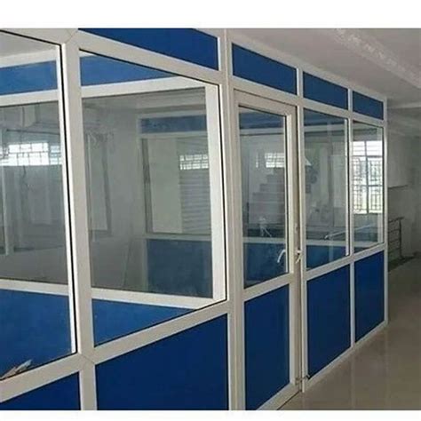 Aluminium Glass Partition For Office Thickness 14 Frame At Rs 235 Sq Ft In Vadodara