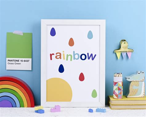 Rainbow Drops - kids art print – Urban Makers