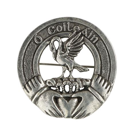 Irish Family Crest Cap Badge/Brooch with Antiqued Finish