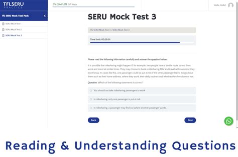 Tfl Seru Assessment Mock Tests Official Format Serupractice