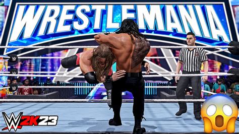 WWE 2K23 Edge Vs Roman Reigns WrestleMania Main Event Match PS5