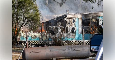 Marion County Firefighters Battle Mobile Home Fire In Citra Ocala