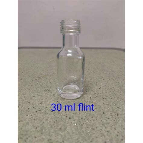 Jual Botol Kaca Bening 30ml Flint Kosong Botol Minyak Angin Shopee