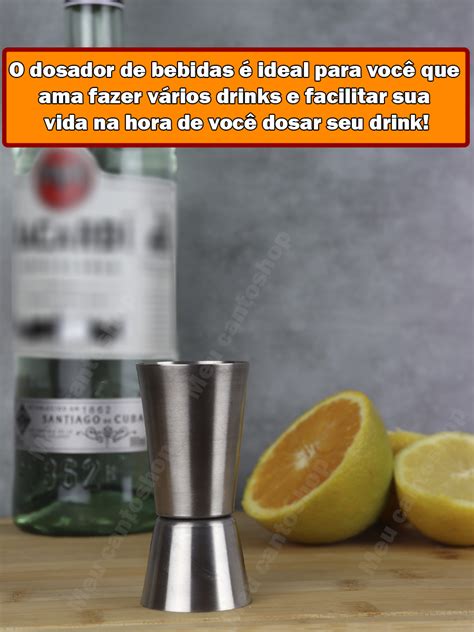 Dosador Medidor De Bebidas Drink Duplo 25 E 50 ML Coquetel Profissional