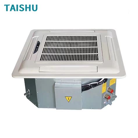 Chilled Water 4 Way Air Heating Cooling Cassette Fcu Fan Coil Unit China Ceiling Mounted Fan