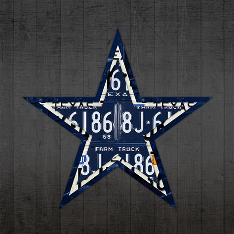 Dallas Cowboys Football Team Retro Logo Texas License Plate Art Mixed ...