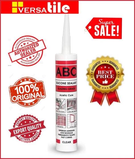 Abc Silicone Sealant Clear Glass Glazing Grade Ml Acetic Cure