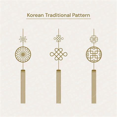 Premium Vector | Korean traditional symbols set vector illustration for ...