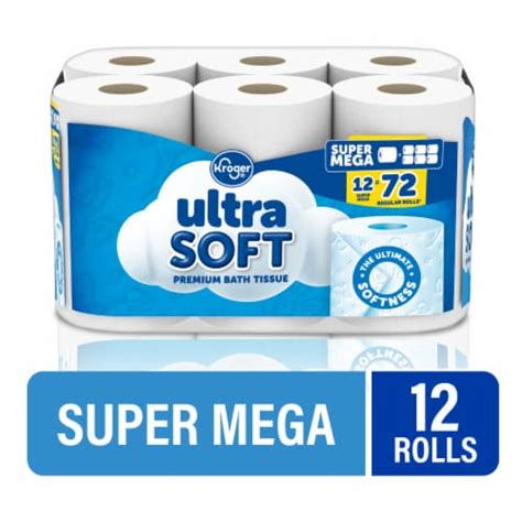 Kroger Ultra Soft Toilet Paper Super Mega Roll Rolls Kroger