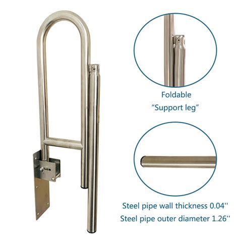 Flip Up Grab Bars For Bathroom Toilet Rails Handicap Grab Bars Shower