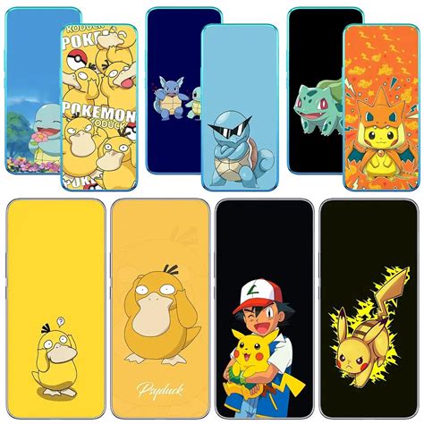 Funda De Tel Fono Anime Pok Mon Pikachu Psyduck Para Motorola Moto E13