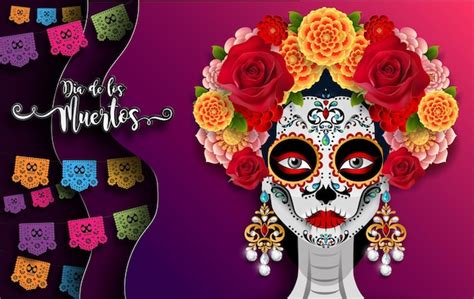 Día de los muertos dia de los muertos calavera de azúcar con