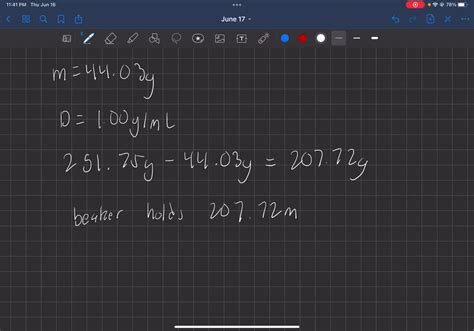 SOLVED An Empty Beaker Weighs 44 03g When Completely Filled With