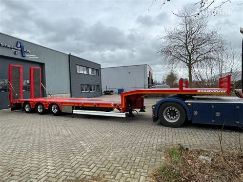 Kässbohrer LBE3 3 axle lowbed low bed semi trailer for sale Netherlands