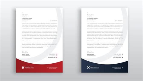 Premium Vector Creative And Modern Business Letterhead Template