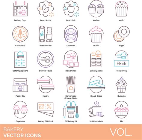 Bakery vector icon set 40502474 Vector Art at Vecteezy