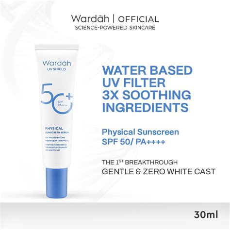 Jual New Wardah Uv Shield Physical Sunscreen Serum Spf Pa