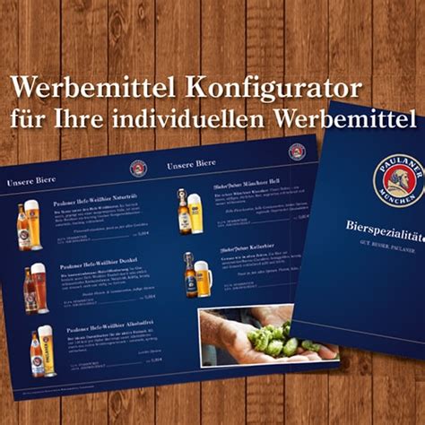 Werbemittelkonfigurator Paulaner Brauerei Gruppe