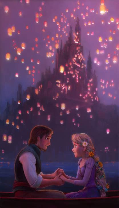 Tangled Rapunzel Lantern Painting