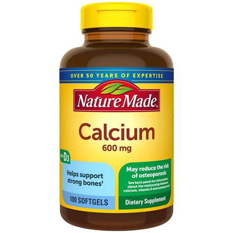 Nature Made Calcium 600 Mg With Vitamin D3 Softgels 100 Ct Pick Up In Store Today At Cvs