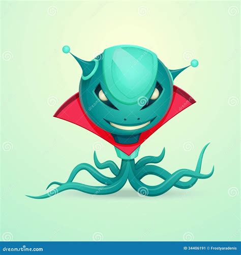 Octopus Alien Monster Stock Image Image 34406191