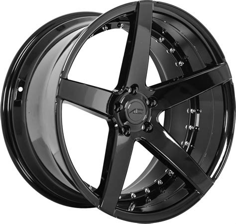 Road Force Wheels Rf22 Staggered 22 Inch Rims Set Of 4 Wheels Gloss Black