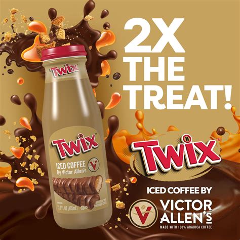 Victor Allens Coffee Twix Flavor Ready To Drink Iced Latte Cold And Delicious 137 Oz Bottles