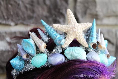 How To Make A Diy Mermaid Crown With Seashells Creative Green Living