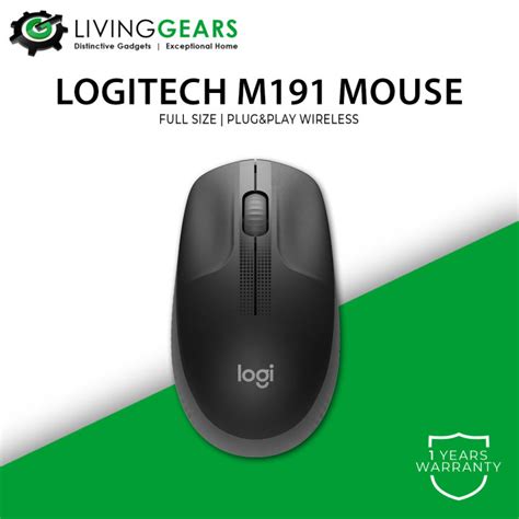 Logitech Wireless Mouse M191 M190 Full Size Ambidextrous Curve Design 18 Month Battery With