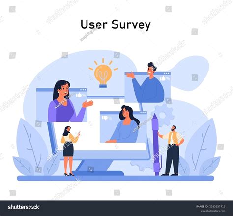 User Survey Illustration Team Engages Gathering Stock Vector Royalty