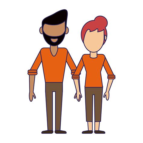 Couple Boyfriend And Girlfriend Cartoon 2702900 Vector Art At Vecteezy