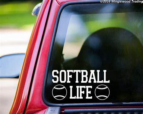 Softball Life Vinyl Decal Sticker Fastpitch Slow Pitch Etsy