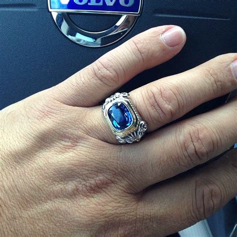 Перстень с сапфиром, белое и желтое золото #ring #sapphire #gem # ...