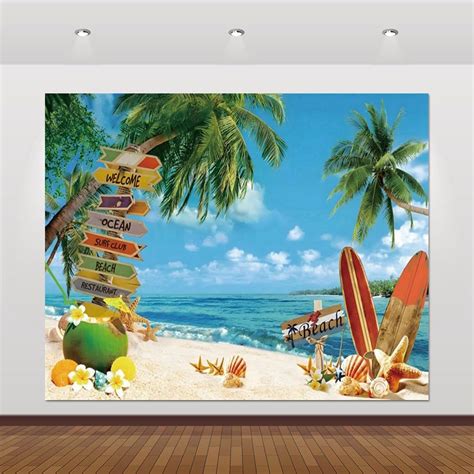 Amazon Beach Party Banner Backdrop 10x8ft Summer Backdrop For