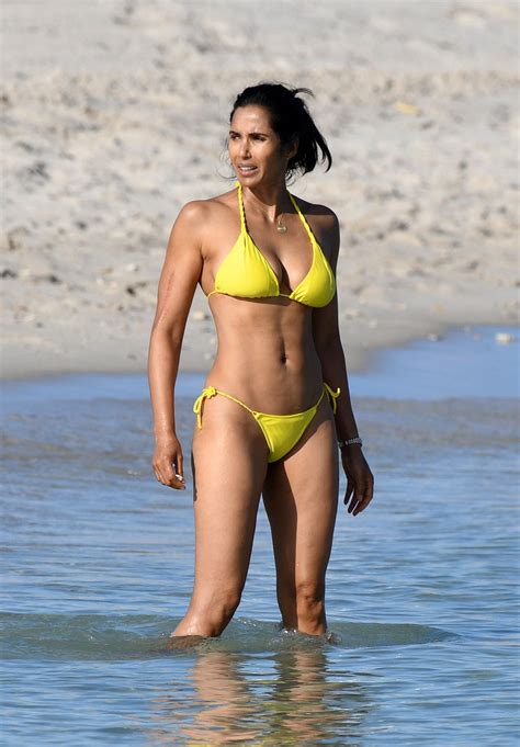 PADMA LAKSHMI In Bikini On The Beach In Miami 01 05 2019 HawtCelebs