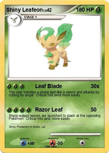 Shiny Leafeon Card The This Sound Of Cute Dawn Club Photo