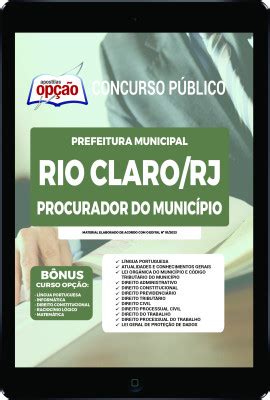 Apostila Prefeitura De Rio Claro Rj Em Pdf Procurador Do Munic Pio