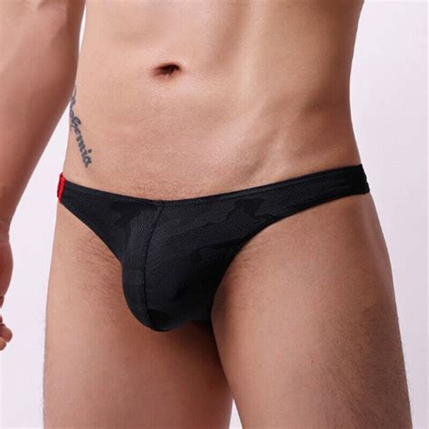 Sexy Mens T Back G String Thong Bikini Underwear U Convex Pouch Hipster Panties Ebay